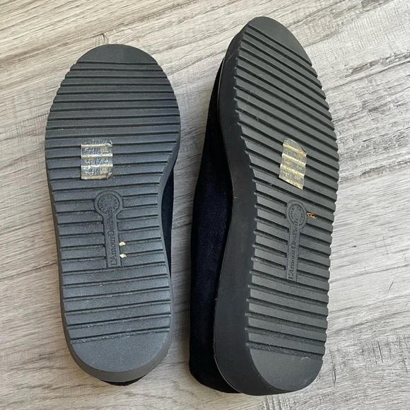 L'Amour des Pieds Women's Xenophon PlatformWedge Loafers Micro Suede Black SZ 6